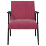 Armchair Wine Red 59 x 75 x 78 cm Velvet 42017684