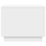 Coffee Table with LED Lights White 50x50x40 cm 839868