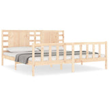 Bed Frame without Mattress 200x200 cm Solid Wood Pine 3192836