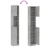 Bathroom Cabinet Concrete Grey 32x25.5x190 cm Engineered Wood 802880