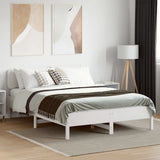 Bed Frame without Mattress White 140x200 cm Solid Wood Pine 3328233