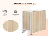 Foldable Drop Leaf Dining Table Folding Workstation for Small Space with Storage Shelves Cubes Oak & T3398P342453
