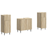 2 Piece Bathroom Cabinet Set ZWOLLE Sonoma Oak Engineered Wood 3418001