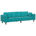 Velvet Sofa with Cushion Turquoise 208 cm Velvet 3335161