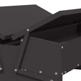 Chicken Treadle Feeder Black 75 x 53 x 20.5 cm 874675