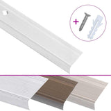 Stair Nosings in L-shape 15 pcs Aluminium 90 cm Silver 146732