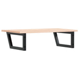 Basin Shelf Wall Mounted Steel and Solid Wood Oak 3302599