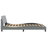 Bed Frame "Dover" Light Grey 135x190 cm Double Fabric 373325