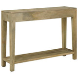Console Table Natural Grey 110 x 30 x 80 cm Solid Mango Wood 42003316