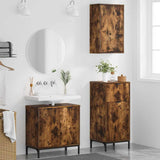 Bathroom Furniture Set with Drawer with Shelf 3 pcs Smoked Oak 3393108
