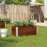 ZNTS Garden Planter Brown 100x50 cm Solid Wood Pine 3295394