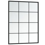 ZNTS Wall Mirrors 2 pcs Black 80x60 cm Metal 3189032