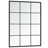 ZNTS Wall Mirrors 2 pcs Black 80x60 cm Metal 3189032