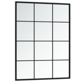 Wall Mirrors 3 pcs Black 80x60 cm Metal 3189033