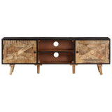 TV Cabinet 140x30x46 cm Rough Mango Wood and Solid Acacia Wood 338420
