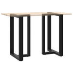 ZNTS Bar Table Legs T-Shaped 2 pcs Black 60x35x cm Steel 4013080