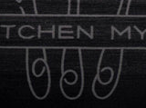 Kitchen Rug Cutlery Black 180 x 60 cm Velvet 42013428