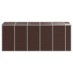 Garden Shed Brown 191x470x198 cm Galvanised Steel 3188268