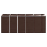 Garden Shed Brown 191x470x198 cm Galvanised Steel 3188268