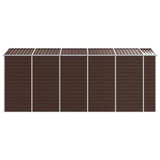 Garden Shed Brown 191x470x198 cm Galvanised Steel 3188268