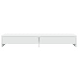 Monitor Stand with Drawers White 100x27x15 cm Engineered Wood 854670