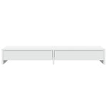 ZNTS Monitor Stand with Drawers White 100x27x15 cm Engineered Wood 854670