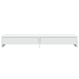 ZNTS Monitor Stand with Drawers White 100x27x15 cm Engineered Wood 854670