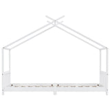 Kids Bed Frame White Solid Pine Wood 90x200 cm 283369