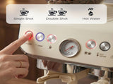 Bean to Cup Coffee Machine, Espresso Machine with Integrated Bean Grinder & Steam Wand, Cream White T3398P550309
