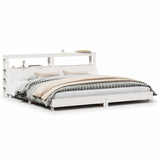 Bed Frame without Mattress White 180x200 cm Super King Solid Wood Pine 3306412