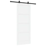 Sliding Door ORKDAL 83 x 211 cm Engineered Wood White and Black 3450078