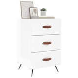 Bedside Cabinet High Gloss White 40x40x66 cm Engineered Wood 827630