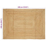 Area Rugs Natural 240 x 340 cm Jute 42010401