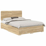 Bed Frame with Drawer Sonoma Oak 140 x 200 cm Engineered Wood 3412776
