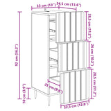 Drawer Cabinet Old Wood 33 x 34.5 x 92 cm Engineered Wood 894393