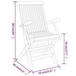 3 Piece Garden Dining Set Solid Wood Teak 3087191