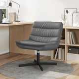 Swivel Chair Grey 63 x 75 x 76 cm PU 42007341