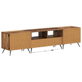 5 Piece LED TV Cabinet Old Wood Engineered Wood 3416931