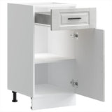 Kitchen Base Cabinet "Porto" Concrete Grey Engineered Wood 853951