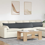 Sofa Pillows 2 pcs Dark Grey 200 x 40 cm Corduroy Fabric 42013904