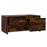 Coffee Table Smoked Oak 90x50x41.5 cm Engineered Wood 813029