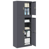 Storage Cabinet 2 pcs Anthracite 80 x 40 x 210 cm Steel 3438743