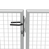 Garden Gate Galvanised Steel 400x150 cm Silver 144301