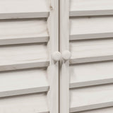 Garden Shed with Roof White 106 x 56 x 113.5 cm Solid Fir Wood 42033457