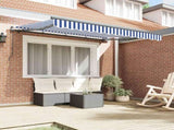 Retractable Awning Blue 300 x 200 cm Fabric 3329478