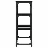 Console Table Black 89.5x28x76 cm Engineered Wood 833383