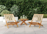 Garden Chairs 2 pcs Beige Solid Wood Acacia and Polypropylene 367689