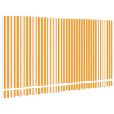 Awning Replacement Fabric Yellow and White 4 x 2 m Polyester 42000403