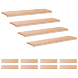 Stair Treads 12 pcs 120 x 30 x 2 cm Natural Solid Beech Wood 3446339