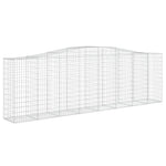 Arched Gabion Baskets 10 pcs 400x50x120/140 cm Galvanised Iron 3145977